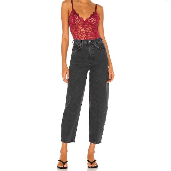 Free People Intimately Bedroom Date Lace Bodysuit Red Medium - Picture 16 of 16